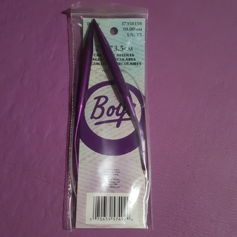 NEW Boye US 15 Circular Knitting Needles
